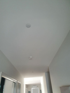 Non intrusive fire sprinkler installation in ceiling